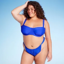 Women's Mid-Rise Cheeky High Leg Bikini Bottom - Wild Fable™ Blue 4 Women's Mid-Rise Cheeky High Leg Bikini Bottom - Wild Fable™ Blue -Wild Fable Store GUEST f385f27d c32c 44bb 85f3 262d253af4e2