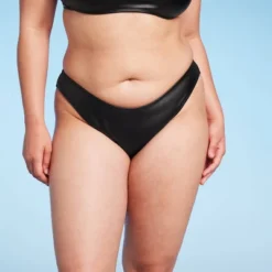 Women's Faux Leather High Leg Extra Cheeky Bikini Bottom - Wild Fable™ Black -Wild Fable Store GUEST f4df69fd d4ca 4563 8701 413499cf5e9d