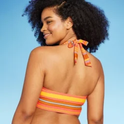 Women's Drawstring Ruched Halter Longline Bikini Top - Wild Fable™ -Wild Fable Store GUEST f75bad60 1817 45b0 958b abe82c1ece2d