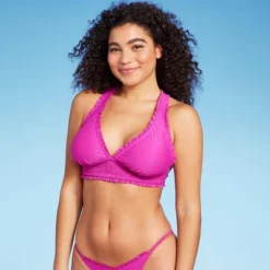 Women's Smocked Detail Longline Bikini Top - Wild Fable™ Purple -Wild Fable Store GUEST f969933c 7766 40f2 a77c 8d3cdd10acc7